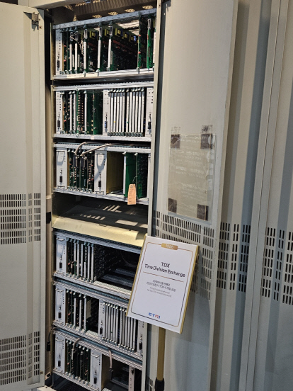 ETRI 역사관 내 TDX 연구성과 전시물.